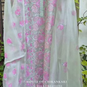 🍁 Premium Soft Organza Three-Piece Suit (Unique Design) 🍁
