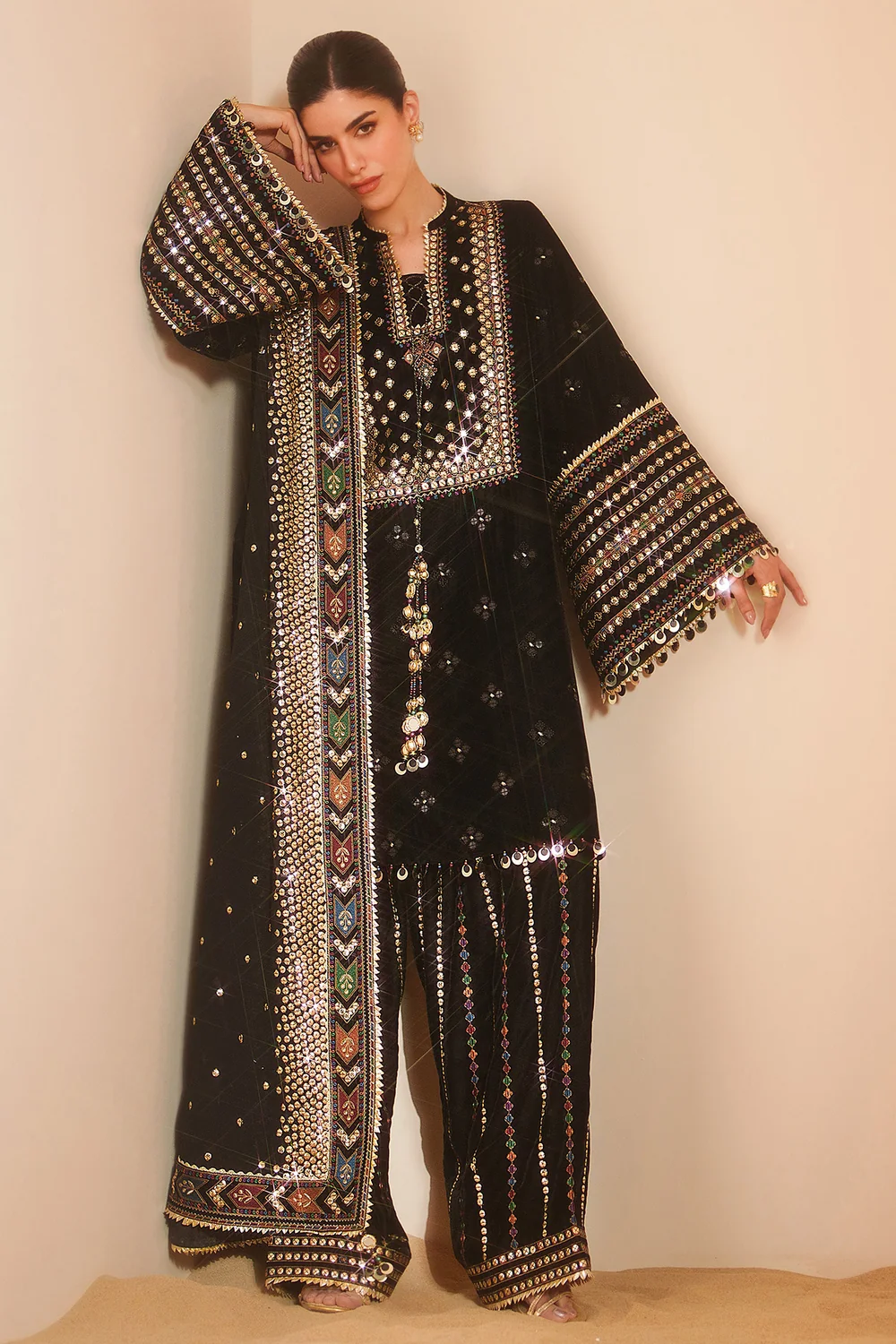 Embroidered Formal Three piece SR-18 - Image 4