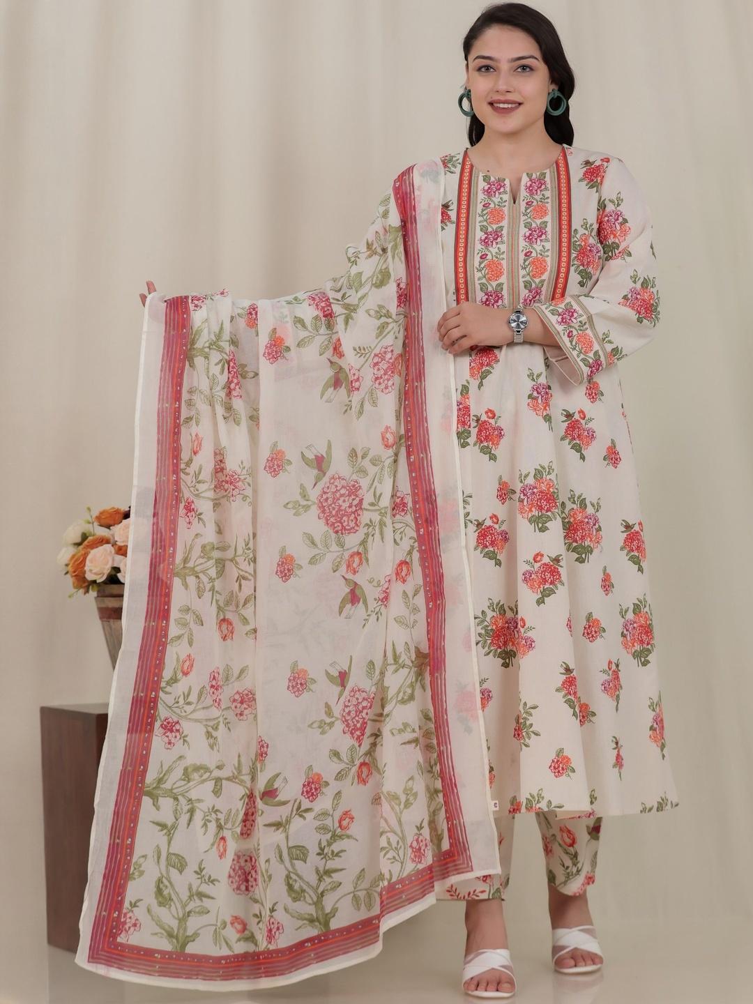 Women Linen Kurta Pant Dupatta Set ( SR-26 ) - Image 2