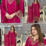 Aarisha Soft Organza Embroidered Three Piece (SR-27 )