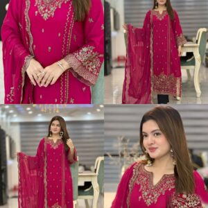 Aarisha Soft Organza Embroidered Three Piece (SR-27 )