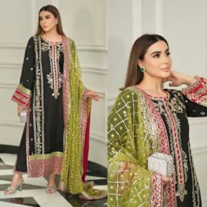 Aneela’s Jet Black Silk Collection ( SR-25 )