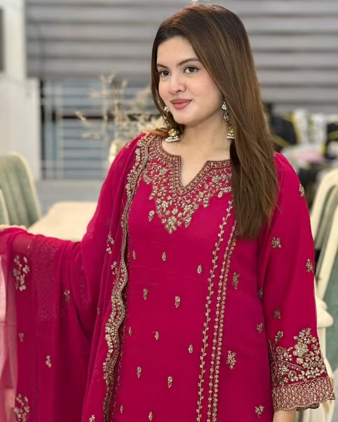 Aarisha Soft Organza Embroidered Three Piece (SR-27 ) - Image 6